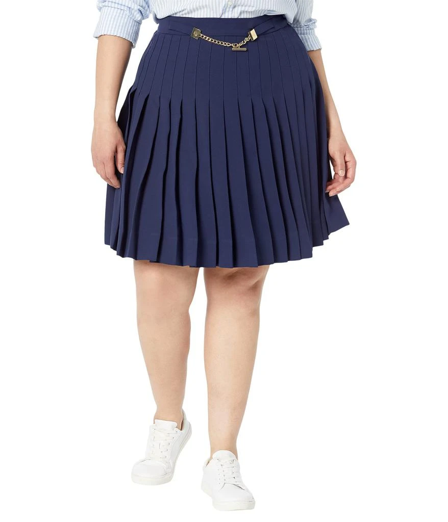 商品Ralph Lauren|Plus Size Pleated Georgette Skirt,价格¥438,第1张图片