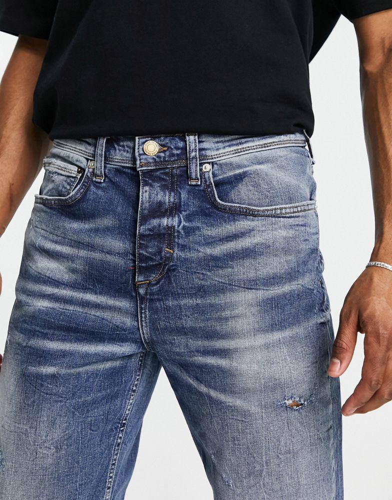 River Island straight jeans in blue商品第3张图片规格展示