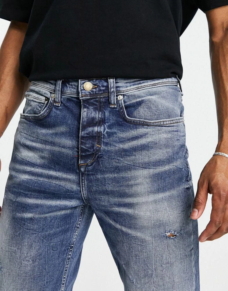 商品River Island|River Island straight jeans in blue,价格¥184,第3张图片详细描述