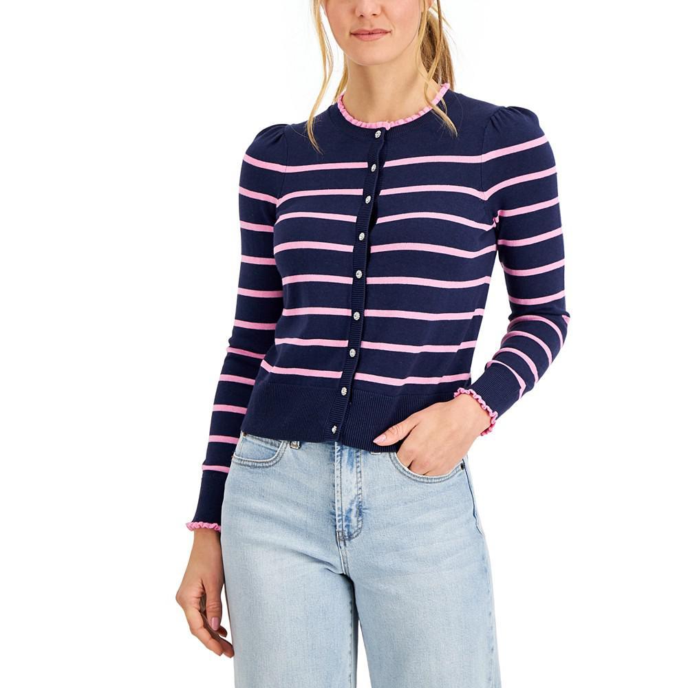 商品Charter Club|Women's Striped Button Cardigan, Created for Macy's,价格¥105-¥280,第3张图片详细描述