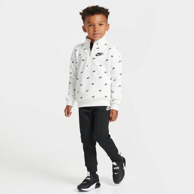 商品NIKE|Kids' Toddler Nike Allover Print Futura Half-Zip Jacket and Jogger Pants Set,价格¥336,第1张图片