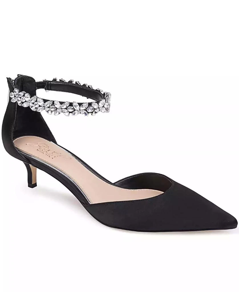 商品Badgley Mischka|Women's Robles Kitten Heel Evening Pumps,价格¥815,第1张图片