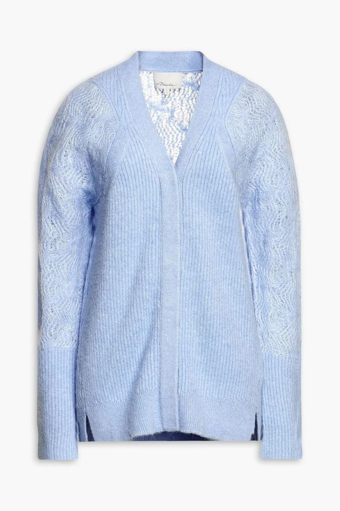 商品3.1 Phillip Lim|Ribbed and pointelle-knit alpaca-blend cardigan,价格¥1117,第1张图片