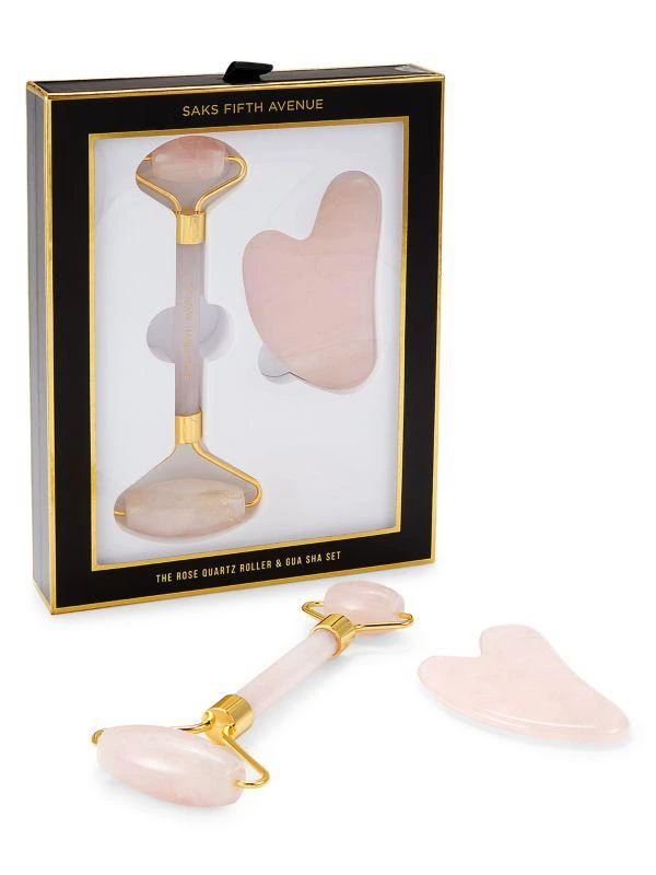 商品Saks Fifth Avenue|Rose Quartz Roller & Gua Sha Set,价格¥241,第1张图片