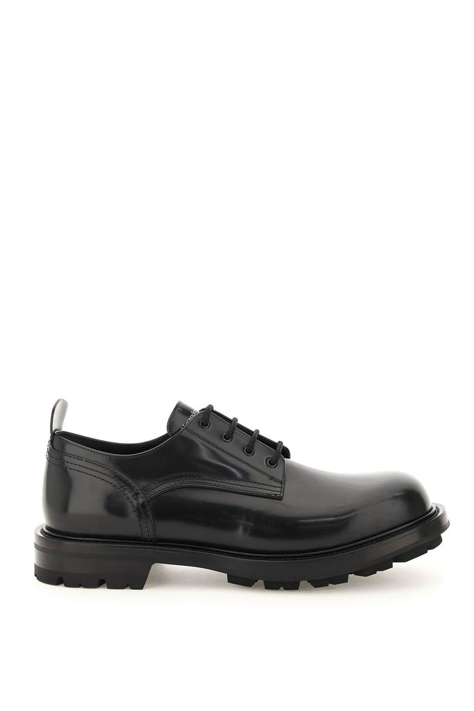 Alexander Mcqueen Brushed Leather Lace Up Shoes商品第1张图片规格展示