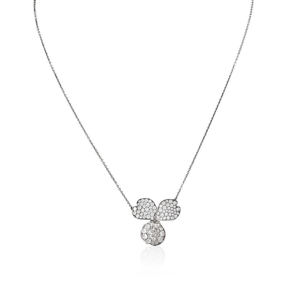 商品Tiffany & Co.|Tiffany Paper Flowers Pave Diamond Flower Pendant,价格¥34740,第1张图片