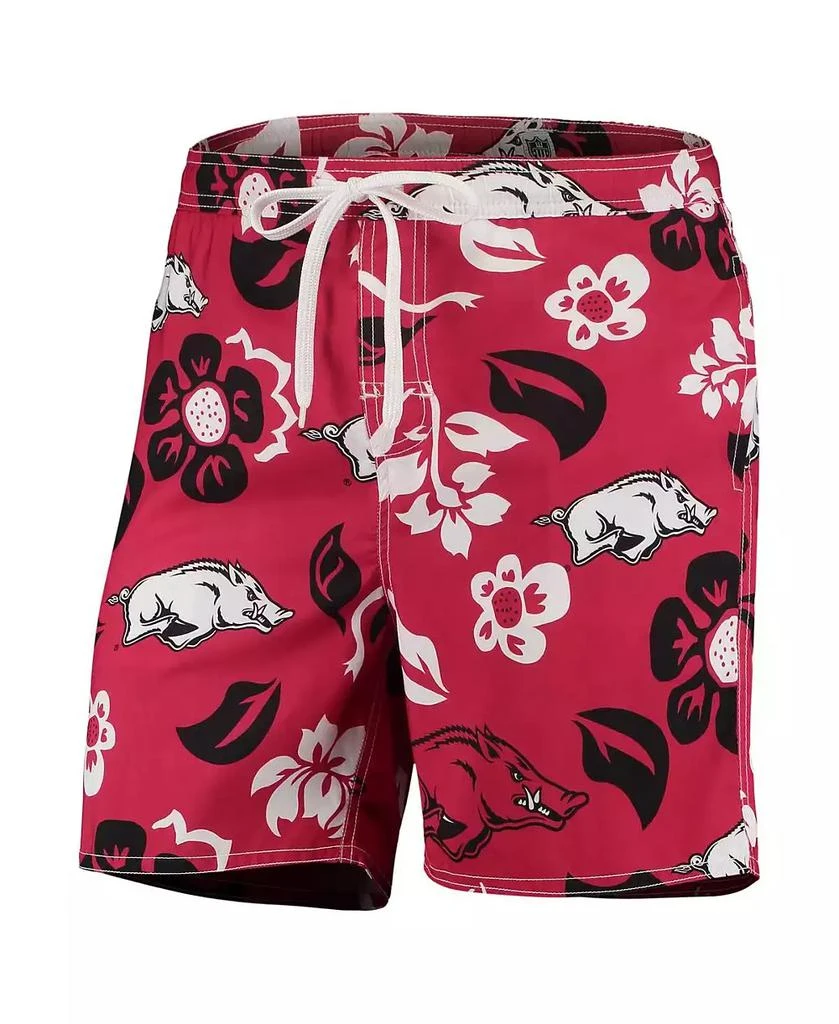 商品Wes & Willy|Men's Cardinal Arkansas Razorbacks Floral Volley Logo Swim Trunks,价格¥335,第2张图片详细描述