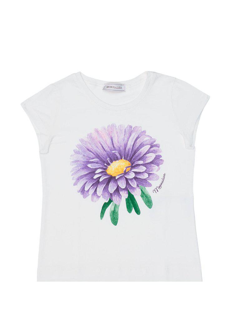 商品MONNALISA|Monnalisa Floral Print Crewneck T-Shirt,价格¥420,第1张图片