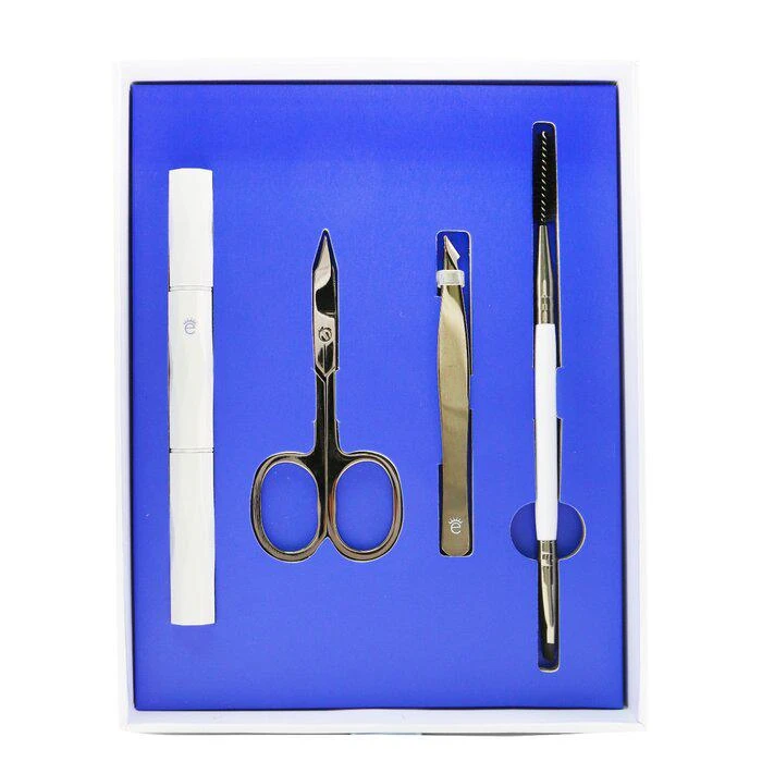 商品Eyeko|Eyeko 眉毛护理工具套装：眉刷 + 剪刀 + 镊子 + 修眉刀 + 包 4pcs+1bag,价格¥242,第1张图片