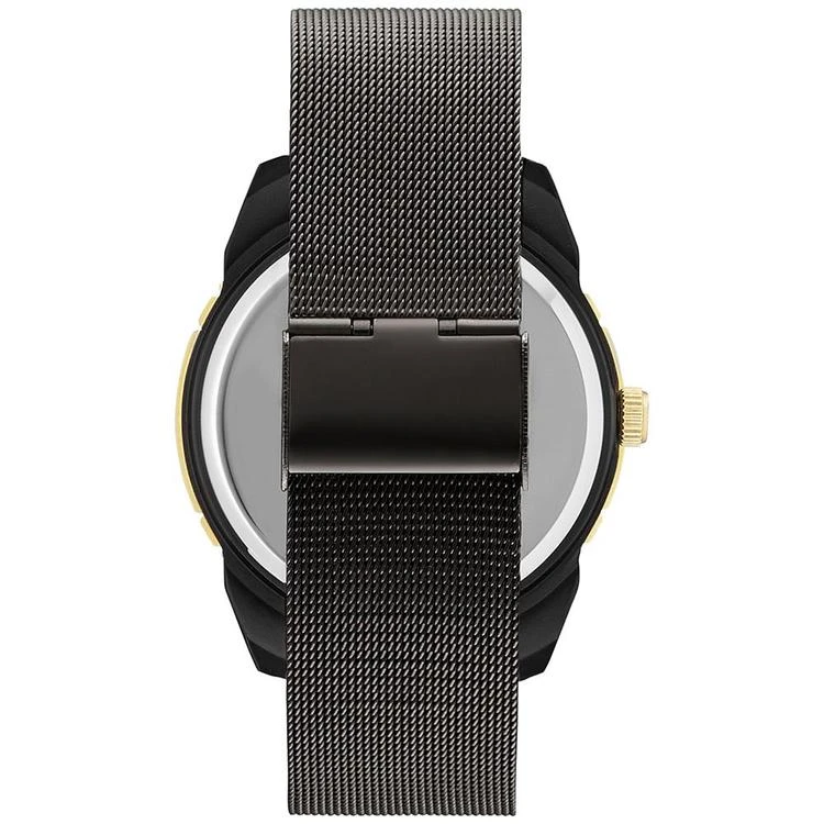 商品Kenneth Cole|Men's Gunmetal Mesh Bracelet & Braided Leather Strap 46mm Gift Set,价格¥421,第4张图片详细描述