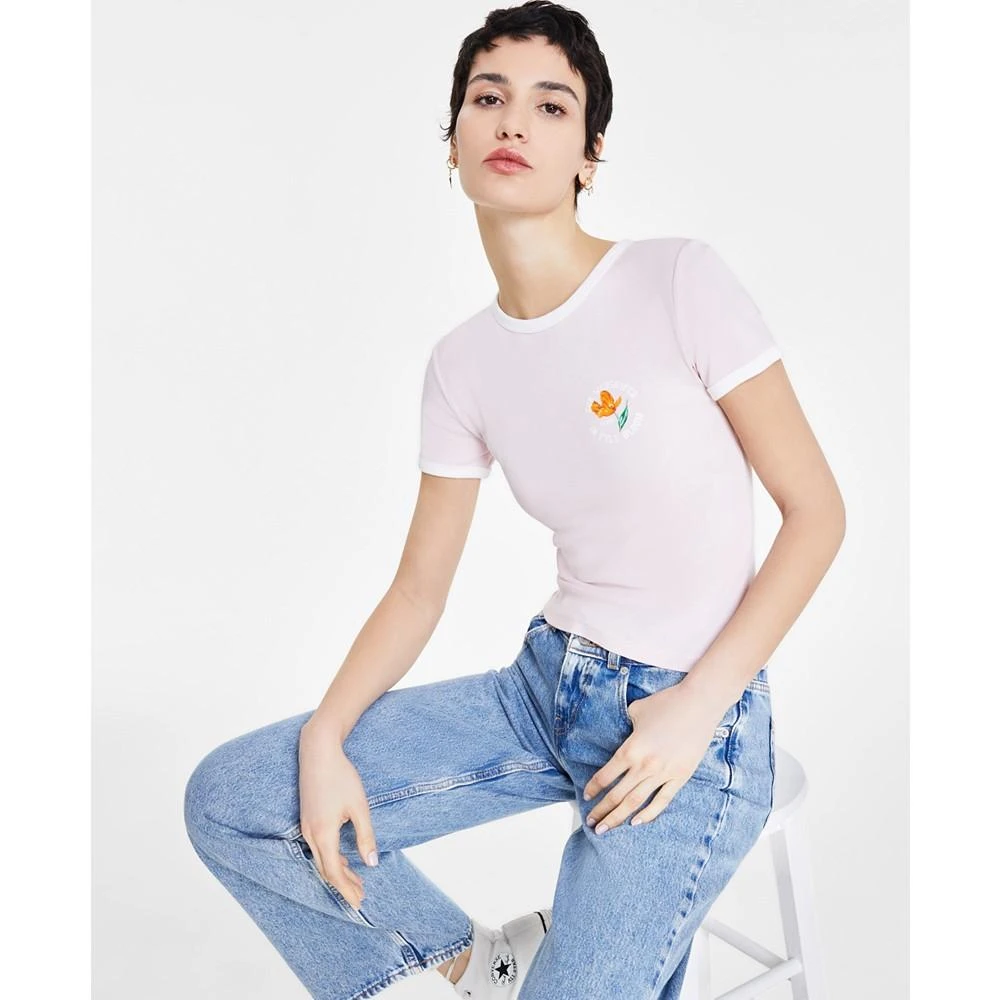 商品Levi's|Women's Ringer Rickie Cotton Graphic T-Shirt,价格¥221,第3张图片详细描述