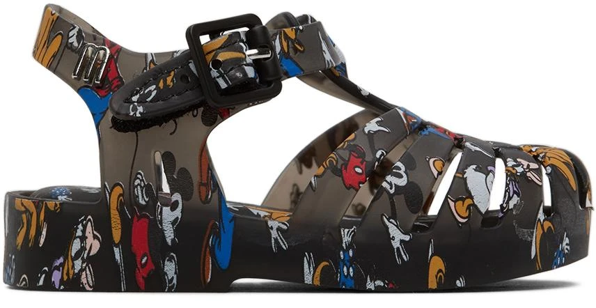 商品Mini Melissa|Baby Black Disney Edition Mickey & Friends Possession Flats,价格¥280,第1张图片