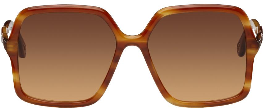 Tortoiseshell Square Oversized Sunglasses商品第1张图片规格展示