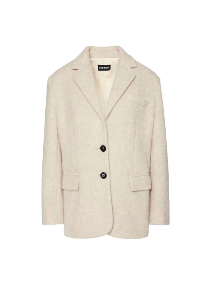 商品Steve Madden|Nana Blazer Coat In Cream,价格¥577,第1张图片