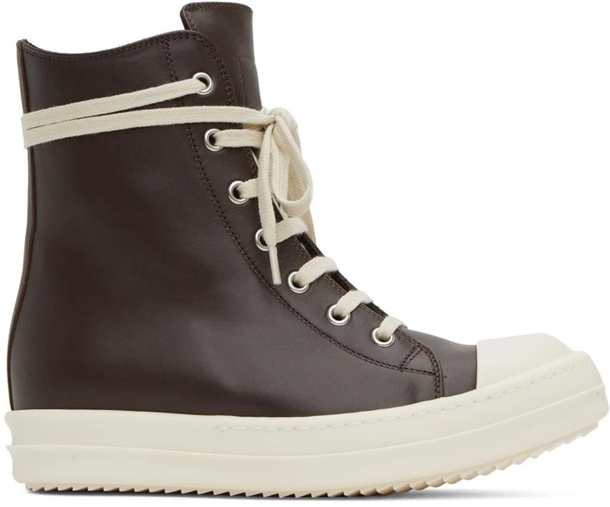 商品Rick Owens|Brown High Sneakers,价格¥4608,第1张图片