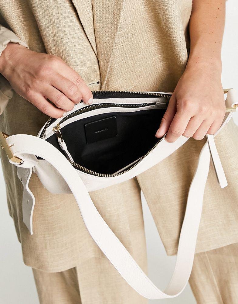 商品ALL SAINTS|AllSaints leather half moon cross body bag in white,价格¥1441,第5张图片详细描述