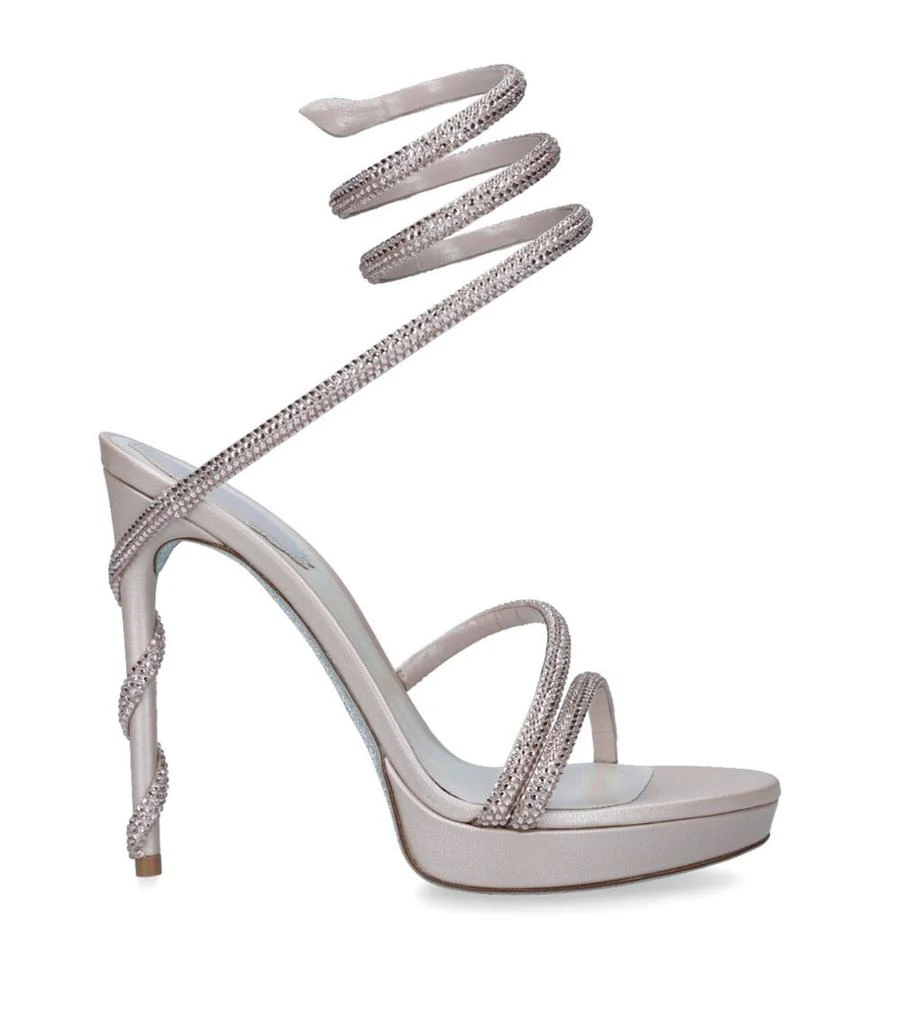 商品Rene Caovilla|Leather Margot Platform Sandals 120,价格¥14777,第2张图片详细描述