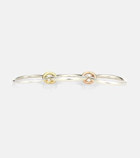 商品Spinelli Kilcollin|Daphne 18kt gold and sterling silver linked rings,价格¥7623,第2张图片详细描述