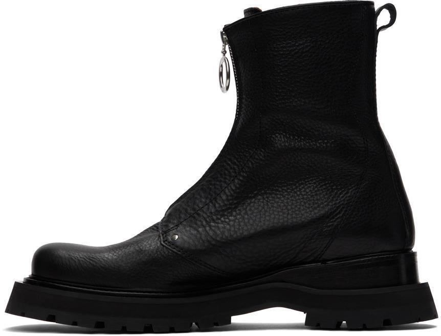 商品AMI|Black Zipped Boots,价格¥4165,第5张图片详细描述