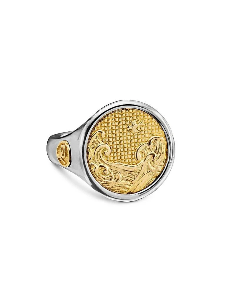 商品David Yurman|Water and Fire Duality Signet Ring in Sterling Silver,价格¥28108,第1张图片