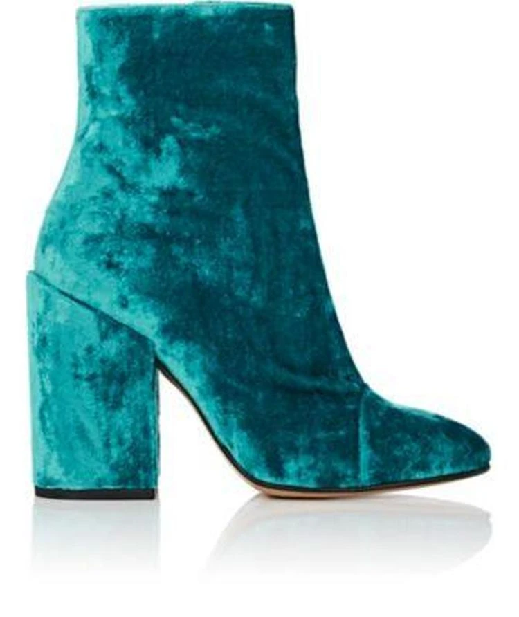 商品Dries Van Noten|Cap-Toe Velvet Ankle Boots,价格¥2968,第1张图片