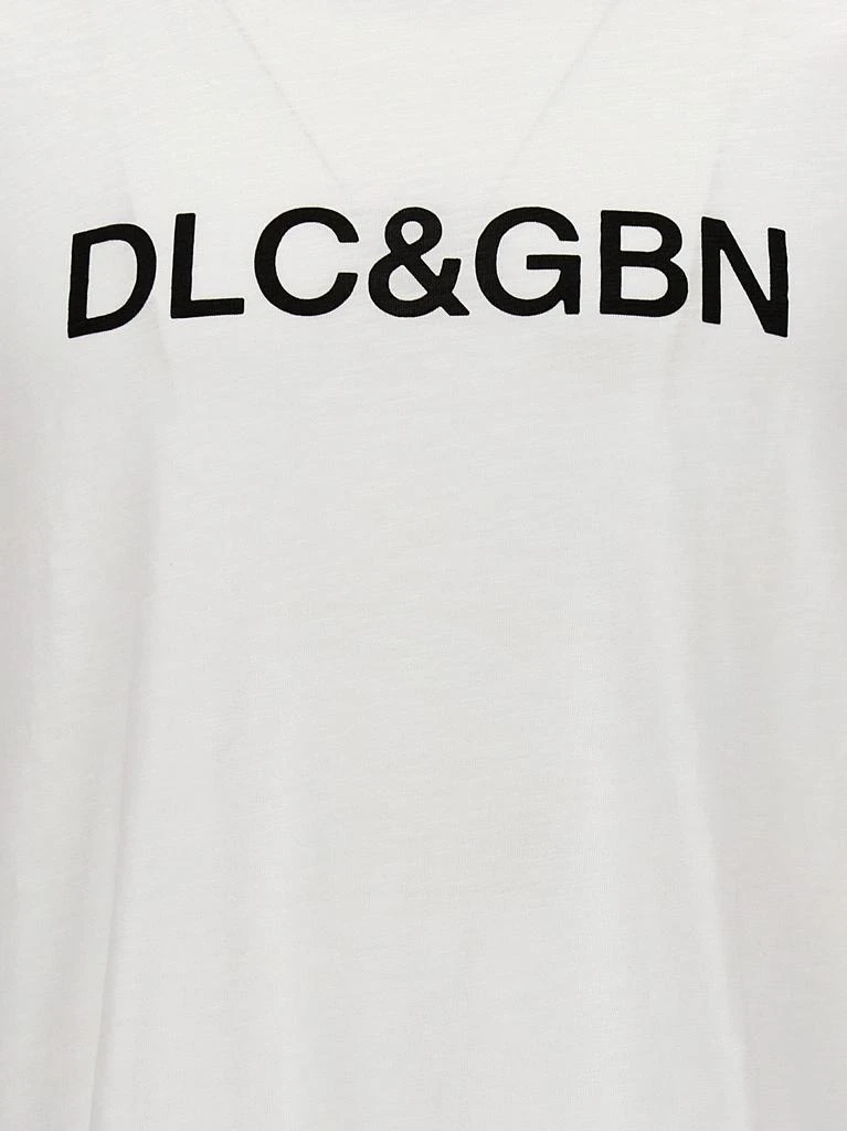 商品Dolce & Gabbana|Logo Print T-Shirt White/Black,价格¥2516,第4张图片详细描述