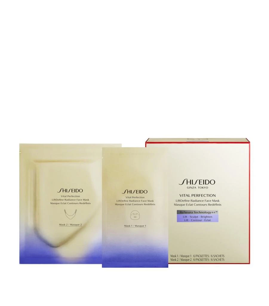 商品Shiseido|Vital Perfection LiftDefine Radiance Face Mask (Pack of 6),价格¥988,第4张图片详细描述
