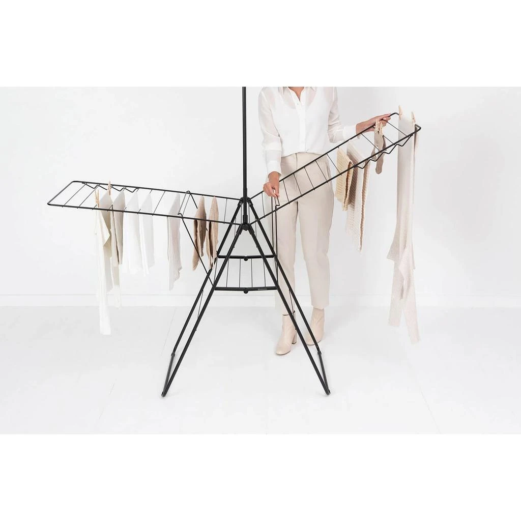 Brabantia HangOn Drying Rack - 25m + Rod - Matt Black 商品