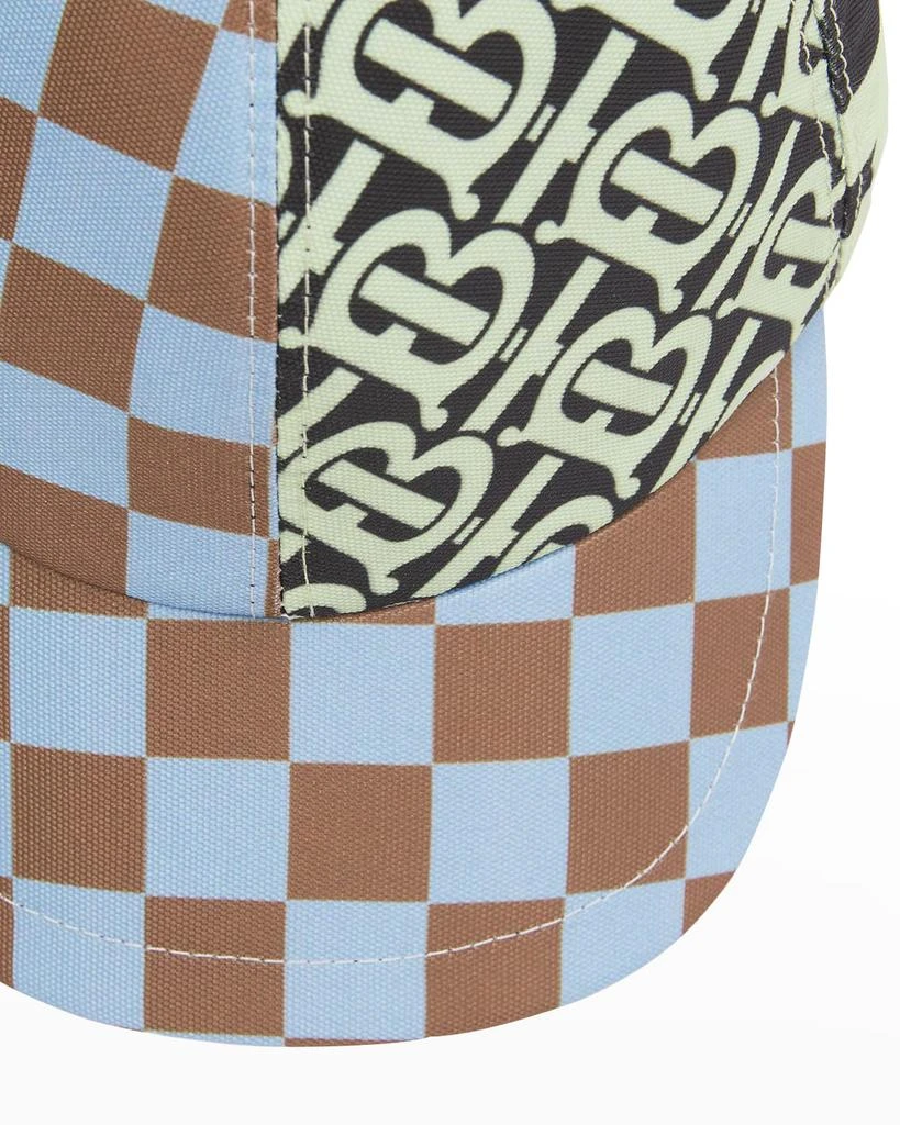 商品Burberry|Kid's Checkerboard TB Monogram Baseball Cap, Size S-M,价格¥931,第5张图片详细描述