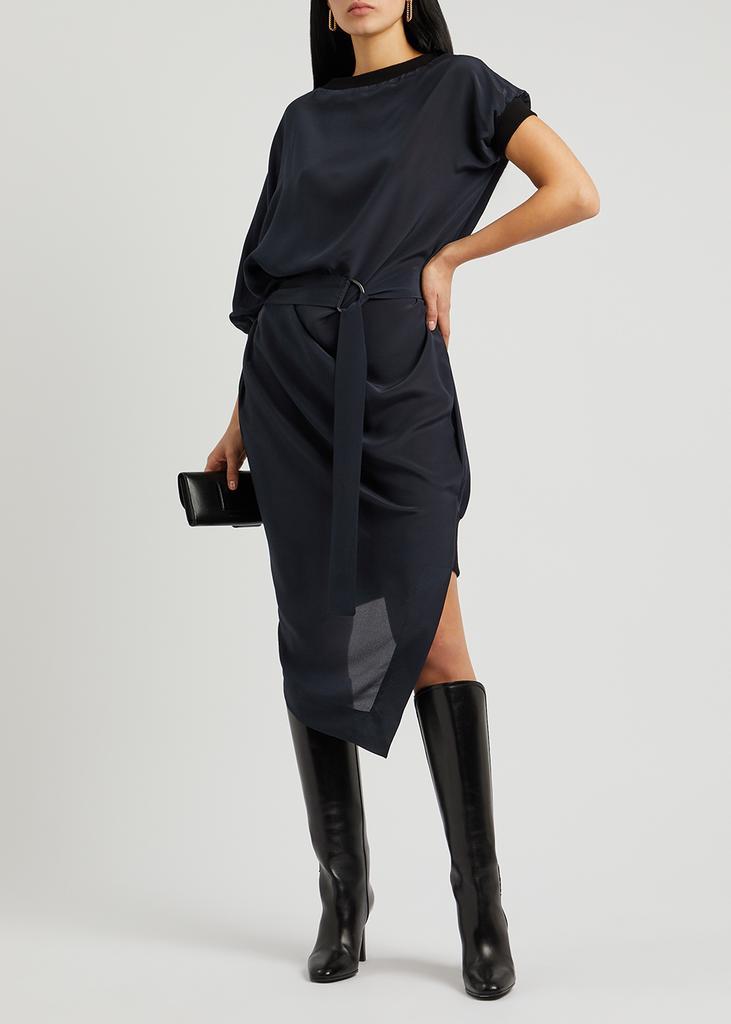 商品Vivienne Westwood|Anex draped silk crepe de chine midi dress,价格¥5559,第6张图片详细描述