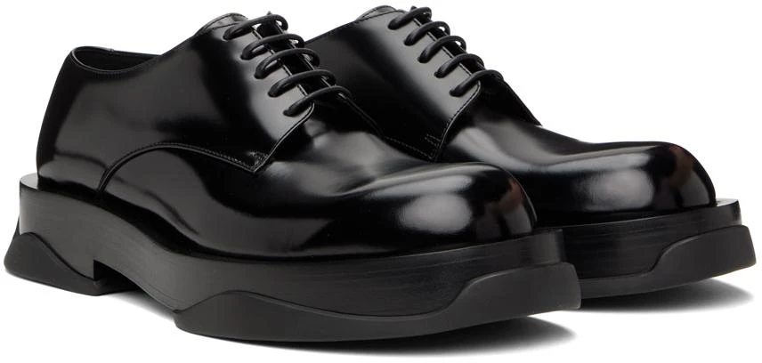 商品Jil Sander|Black Lace-Up Derbys,价格¥6654,第4张图片详细描述