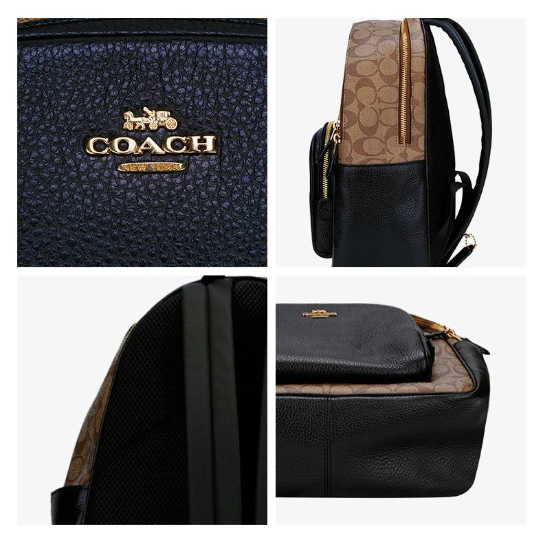 商品Coach|COACH 奥莱款大号女士PVC配皮双肩包,价格¥3189,第10张图片详细描述