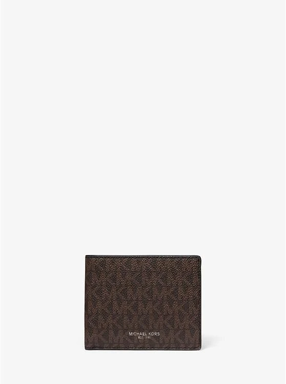 商品Michael Kors|Greyson Logo Slim Billfold Wallet,价格¥294,第1张图片