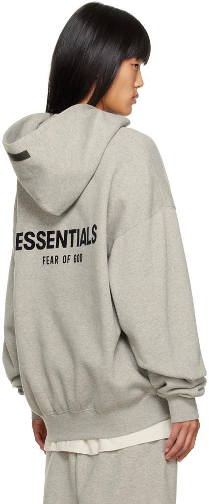 商品Essentials|Gray Flocked Hoodie,价格¥691,第5张图片详细描述