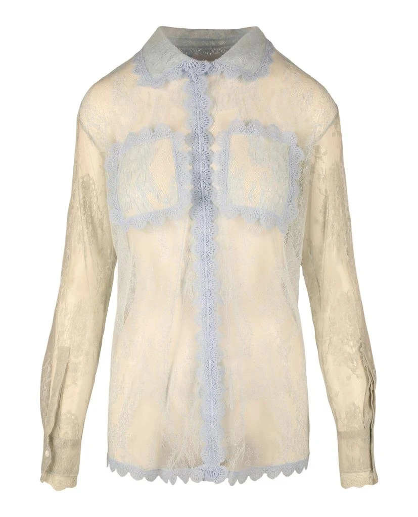 商品Burberry|Long-Sleeve Lace Blouse,价格¥8252,第1张图片