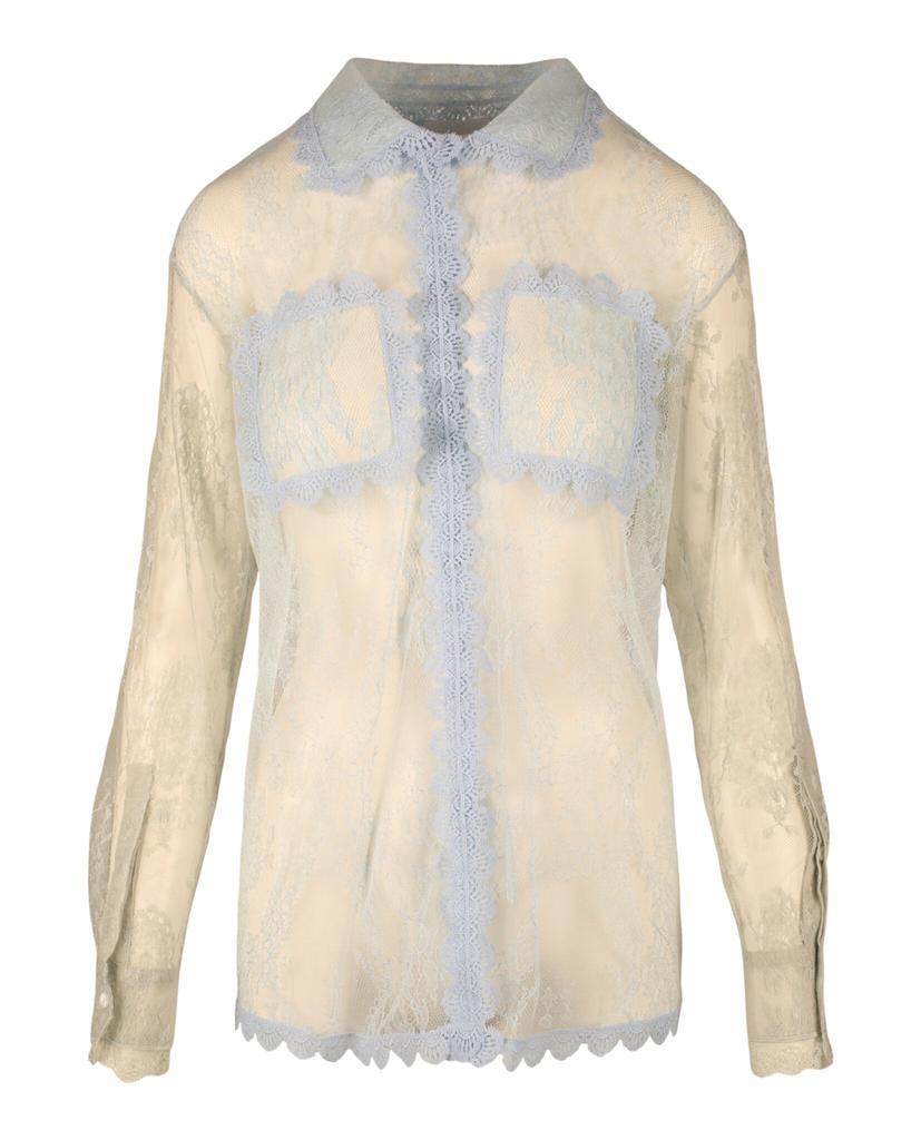 商品Burberry|Long-Sleeve Lace Blouse,价格¥10063,第1张图片