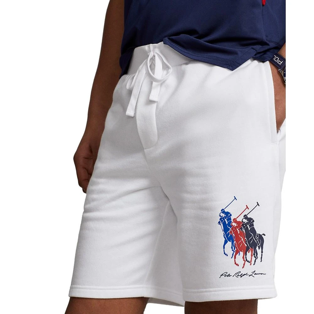商品Ralph Lauren|Men's 8-1/2-Inch Triple Pony Fleece Shorts,价格¥331,第3张图片详细描述