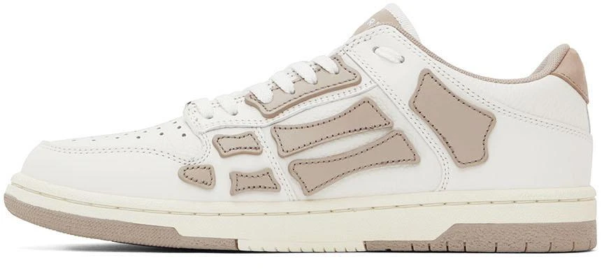 商品AMIRI|White & Beige Skel Low-Top Sneakers,价格¥4152,第3张图片详细描述