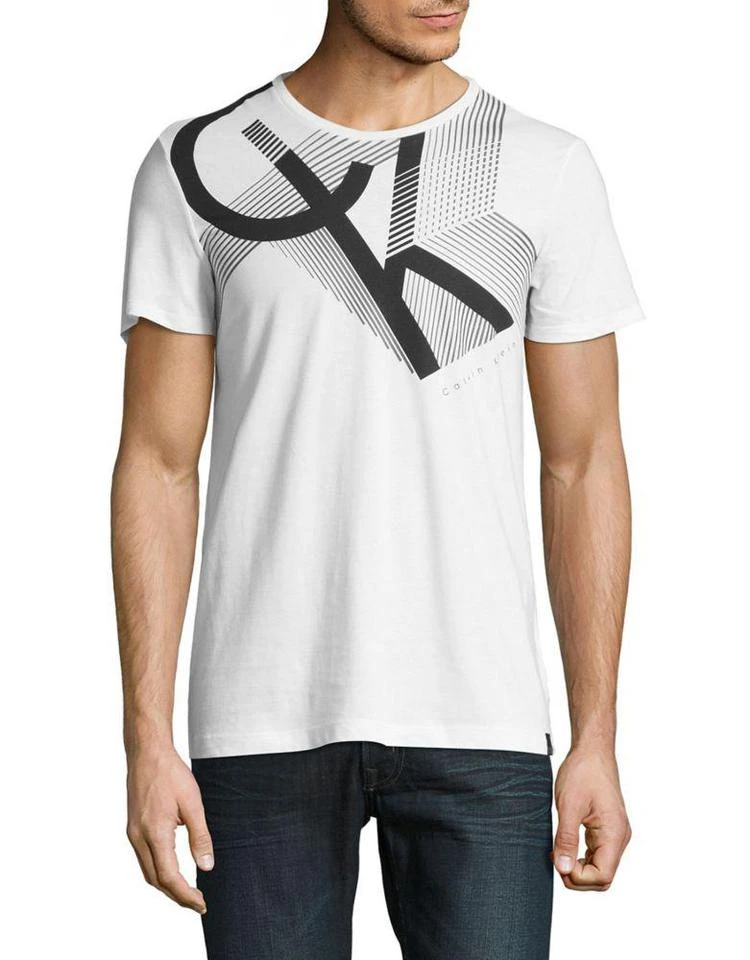 商品Calvin Klein|Logo Line Cotton Tee,价格¥122,第2张图片详细描述