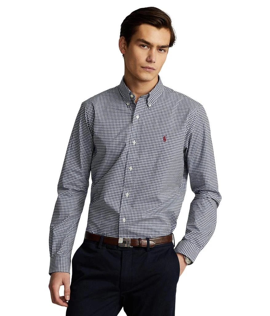 商品Ralph Lauren|Classic Fit Gingham Stretch Poplin Shirt,价格¥525,第1张图片