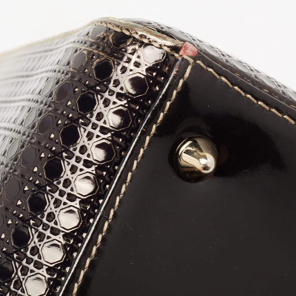 Dior Ombre Gold Microcannage Patent Leather Medium Lady Dior Tote  商品