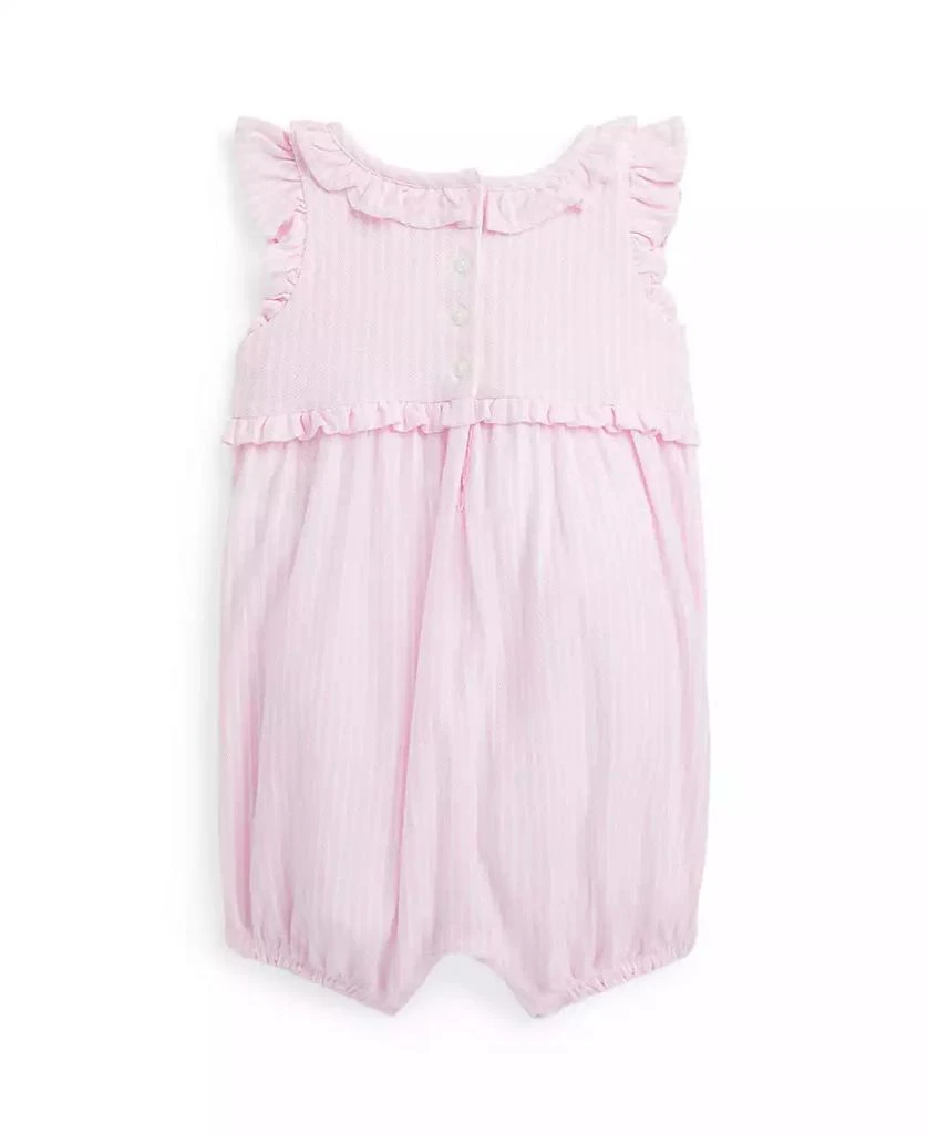 商品Ralph Lauren|Baby Girls Striped Knit Oxford Bubble Shortall,价格¥137,第2张图片详细描述