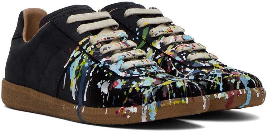 商品MAISON MARGIELA|Black Paint Replica Sneakers,价格¥3120,第4张图片详细描述