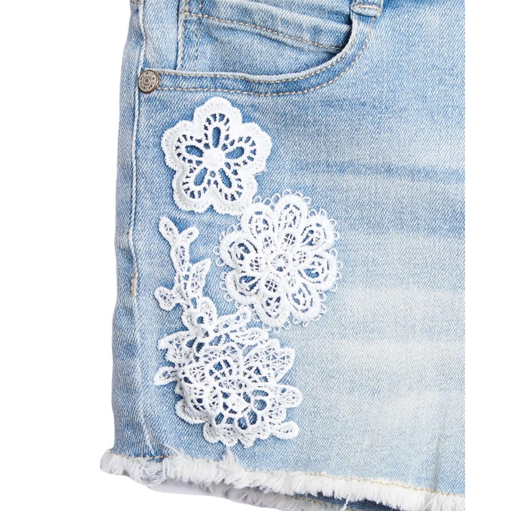 Big Girls Lace Denim Shorts, Created For Macy's商品第3张图片规格展示