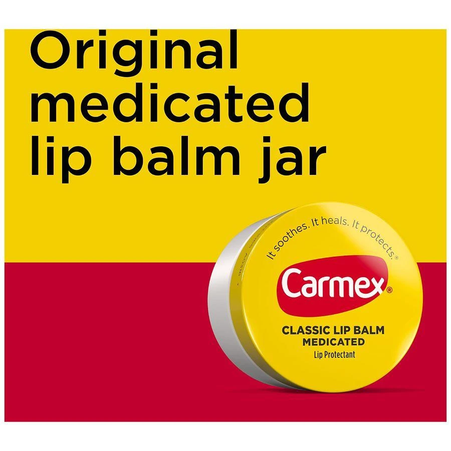 商品Carmex|Medicated Lip Balm Jars, Lip Moisturizer for Dry, Chapped Lips Original,价格¥44,第3张图片详细描述