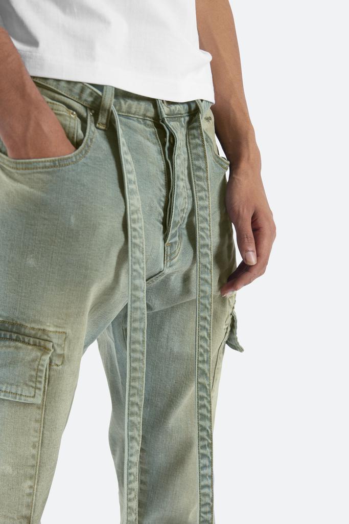 Denim Cargo Pants - Blue牛仔裤商品第8张图片规格展示