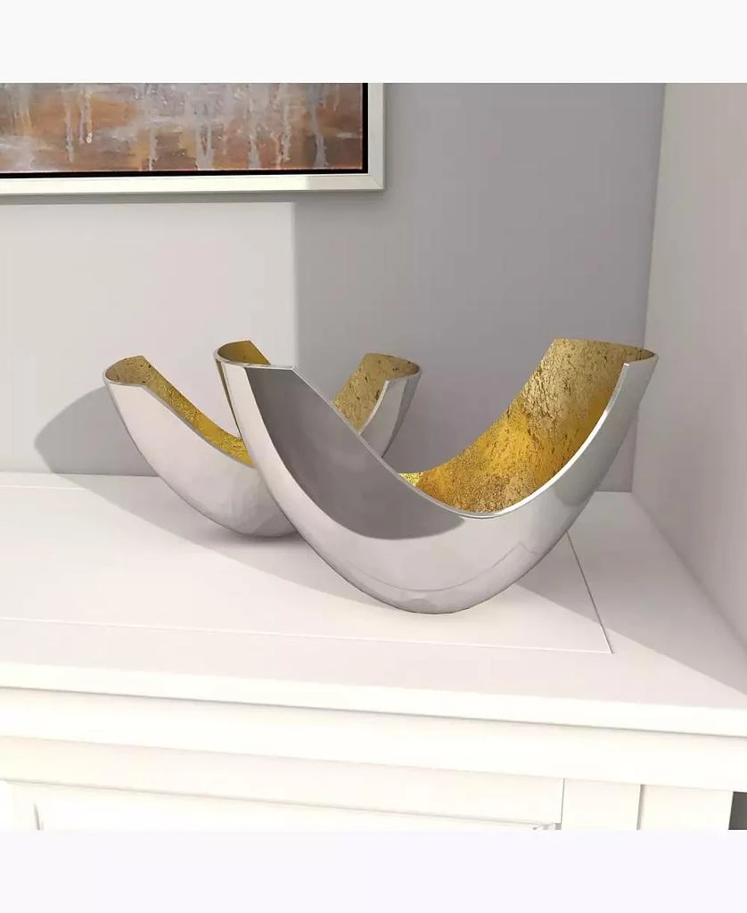商品Rosemary Lane|Aluminum Contemporary 2 Piece Abstract Decorative Bowl Set,价格¥883,第3张图片详细描述