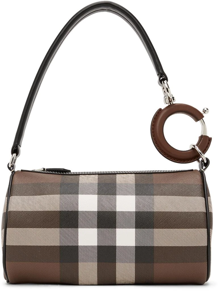 商品Burberry|Brown Mini Check Rhombi Shoulder Bag,价格¥13450,第1张图片