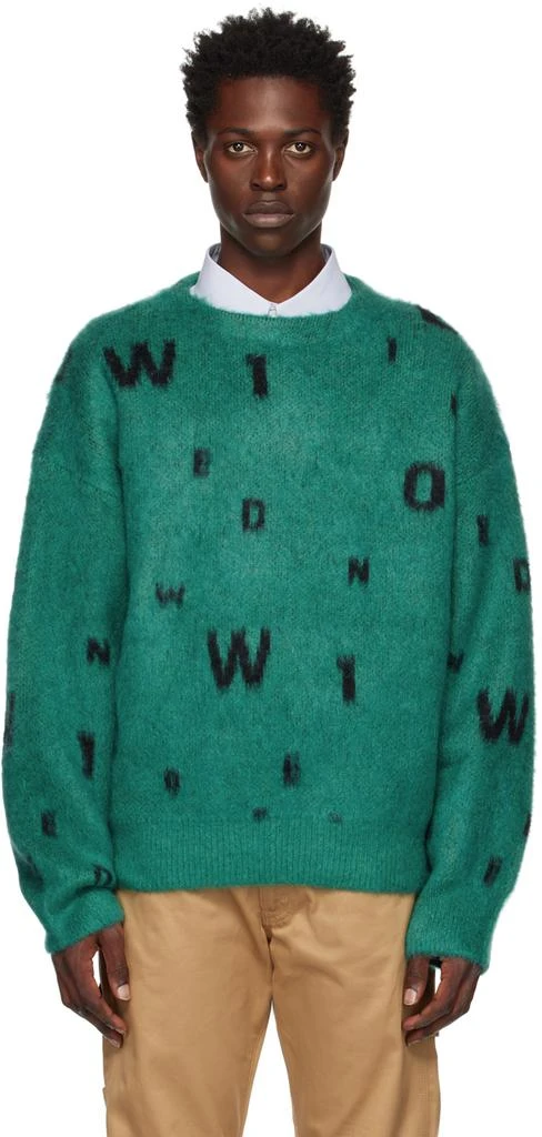 商品We11done|Green Lettering Sweater,价格¥1418,第1张图片