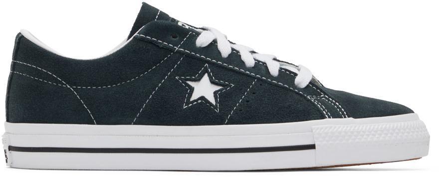 商品Converse|Green Suede One Star Pro Sneakers,价格¥576,第1张图片